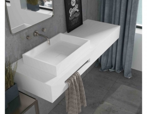 LAVABO SOLID SURFACE SOBRE ENCIMERA SQUARE LINE. ANYWAYSOLID