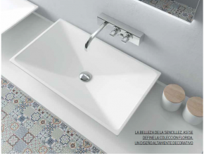 Lavabo Solid Surface sobre encimera Florida. Anywaysolid