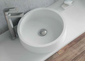 Lavabo solid surface sobre encimera Coso. Anywaysolid