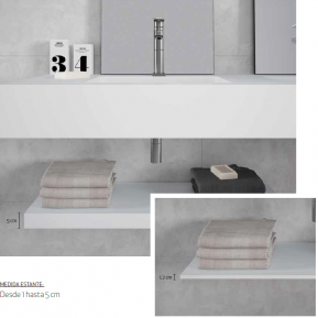 Estanteria y encimera de mueble Solid Surface 