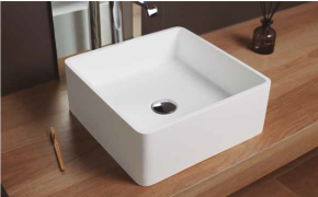 Lavabo solid cuadrado 40x40cm Artana. Sanyces