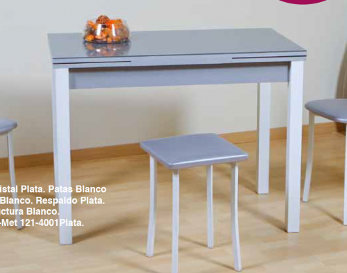 Mesa de cocina extensible con encimera de cristal Juan Reig 199 C Cocina  Medida Mesa 100x60 cm. Cocina cajón mesa Sin cajón Juan Reig Cristales  Estándar