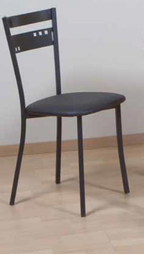 Oferta 2 sillas cocina modelo 06. estructura metálica asiento polipiel.JR