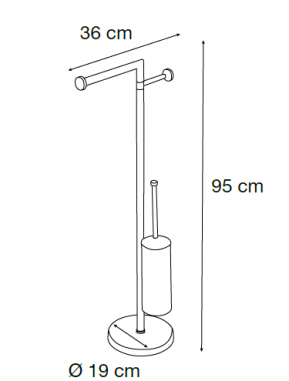 PORTAESCOBILLERO  DE PIE MODELO MEDITERRANEA 40236
