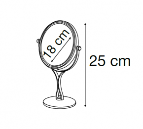 ESPEJO DE AUMENTO  PARA MESA  60401 MEDITERRÁNEA