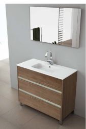 Mueble de baño de madera a medida 3 cajones Sahara . Novamuel