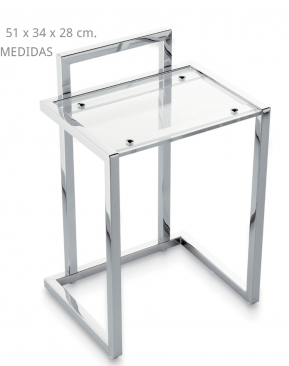 TABURETE DE ACERO INOX PARA BAÑO MODELO 14  BELTRAN