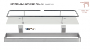 BELTRAN ESTANTERÍA  SOLID SURFACE CON TOALLERO CON DEFENSA