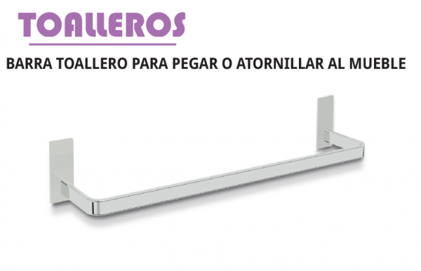 Toallero de Barra Adhesivo de Aluminio 18 - 947376