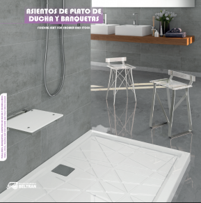 BELTRAN ATLANTIC 35 CM. ASIENTO DE DUCHA PLEGABLE SOLID SURFACE NOVEDAD