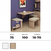 MESA DE LAMINADO CON SISTEMA ABATIBLE PARA PARED 67160/61