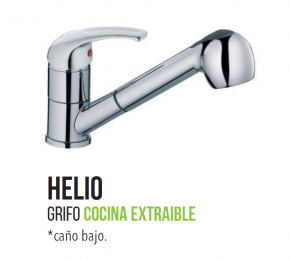 MONOMANDO DE COCINA HELIO EXTRAIBLE -CAÑO BAJO SYAN.