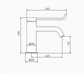 GRIFO DE LAVABO MALE  MODELO TIME  47 569 470 NUEVO GRB