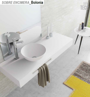 LAVABO SOBRE ENCIMERA SOLID MODELO BOLONIA  ANYWAYSOLID