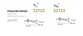 TOALLERO REPISA MODELO INTRO  MEDITERRANEA 12723 NUEVO 