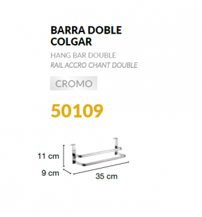 BARRA DE DOBLE  COLGAR MEDITERRANEA NUEVO 50109