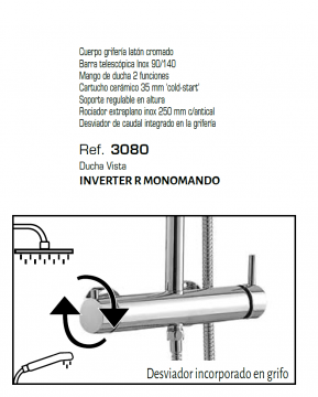 GME DUCHA INVERTER R MONOMANDO 3080