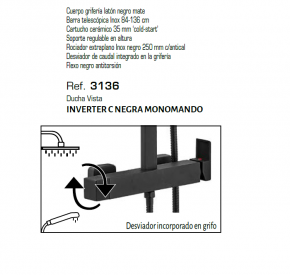 GME DUCHA INVERTER C MONOMANDO 3081/3136