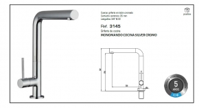 GME GRIFERIA COCINA MONOMANDO MODELO SIVER  NOVEDAD 3145