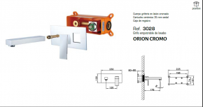 GME GRIFERÍA EMPOTRABLE DE LAVABO ORION CROMO 3028