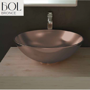  LAVABO DE CERÁMICA SOBRE ENCIMERA BOL BRONCE - DECORATIVO ARTANDBATH