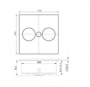 ENCHUFE DUPLEX INOX, CUCINE OGGI  IL 301201 NUEVO.