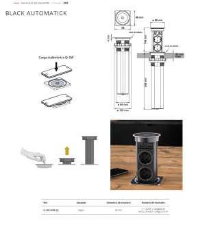 CUCINE OGGI ENCHUFES DE ENCASTRE BLACK AUTOMATICK NOVEDAD