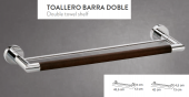 TOALLERO BARRA DOBLE MODELO FOREST MEDITERRANEA EN STOCK.