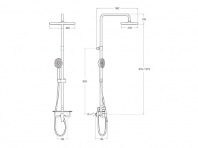 ROCA COLUMNA DE DUCHA CON REPISA EVEN  A5A9B90C00
