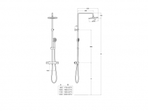 COLUMNA DE BAÑO TERMOSTATICA SERIE VICTORIA A5A2F18C00