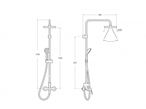 COLUMNA PARA BAÑO- DUCHA VICTORIA MONOMANDO A5A9725C00