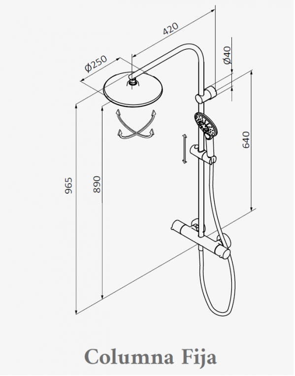 Columna de Ducha Croma 220 Air 1jet Hansgrohe Showerpipe Reno