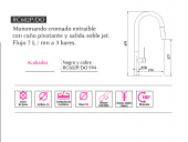 .GRIFO COCINA  MODELO  VIP LUISINA RC602P/DO 994  NOVEDAD