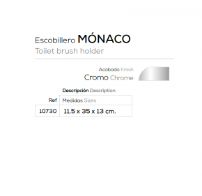 ESCOBILLERO PLAFÓN ADHESIVO DISEÑO MONACO DE BELTRAN. 10730