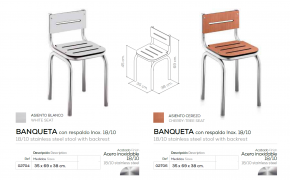 BANQUETA CON RESPALDO  MOD. 304 - BELTRAN ENVÍO GRATIS A LA PENISULA