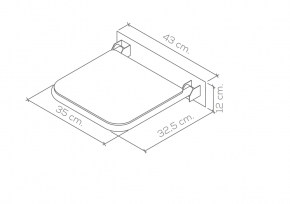 ASIENTO ABATIBLE PARA DUCHA  ESPACIOS REDUCIDOS MOD. 304 BELTRAN