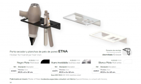 PORTA  SECADOR  PLANCHA DE PELO DE PARED ETNA BELTRAN NOVEDAD 10443