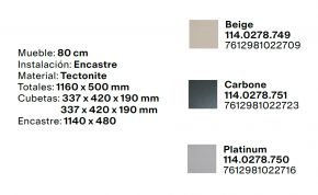 Fregadero Franke dos cubetas con escurridor Titan TTD-621 