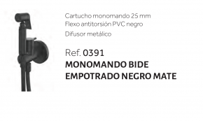 GRIFO NEGRO DE BIDE EMPOTRADO  GME 0391 NOVEDAD