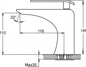 GRIFO MONOMANDO PARA LAVABO MODELO ZIO 3000  GME 