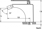 GRIFO MONOMANDO PARA BIDE MODELO ZIO 3001  GME 