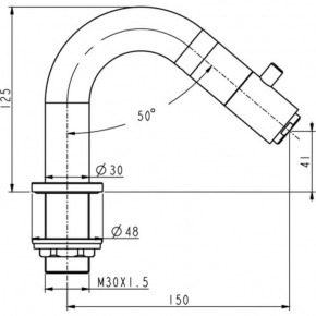 GRIFO DE BIDE  IO´S-5 GME 3044