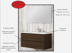 Mueble de baño de madera Navamuel. oferta