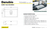 FREGADERO DE UNA CUBETA  MODELO DANUBIO  URDAPLAST 