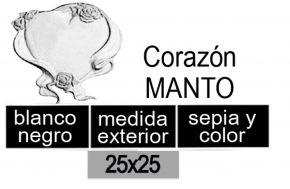 FOTO PORCELANA FORMA CORAZÓN MANTO NOVEDAD