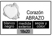 FOTO PORCELANA FORMA CORAZÓN ABRAZO NOVEDAD