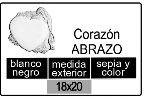 FOTO PORCELANA FORMA CORAZÓN ABRAZO