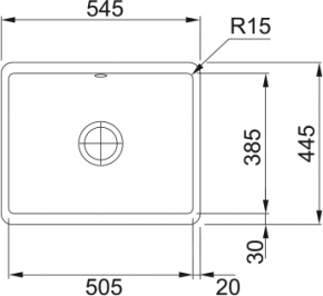 FRANKE FREGADERO MODELO KUBUS KBK 110-40 BAJO ENCIMERA  NUEVO